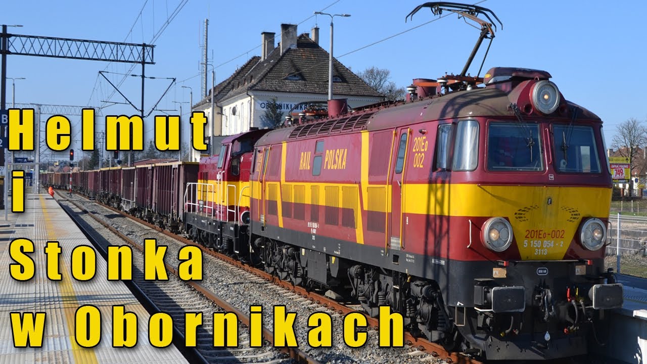 Bycze portrety - 201Eo-002 i SM42-2214 z ładunkiem żwiru w Obornikach