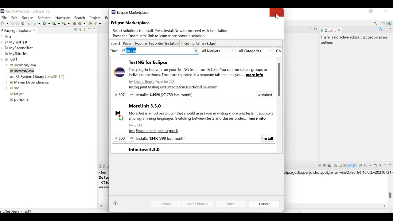 2 Adding TestNG Framework to maven Project