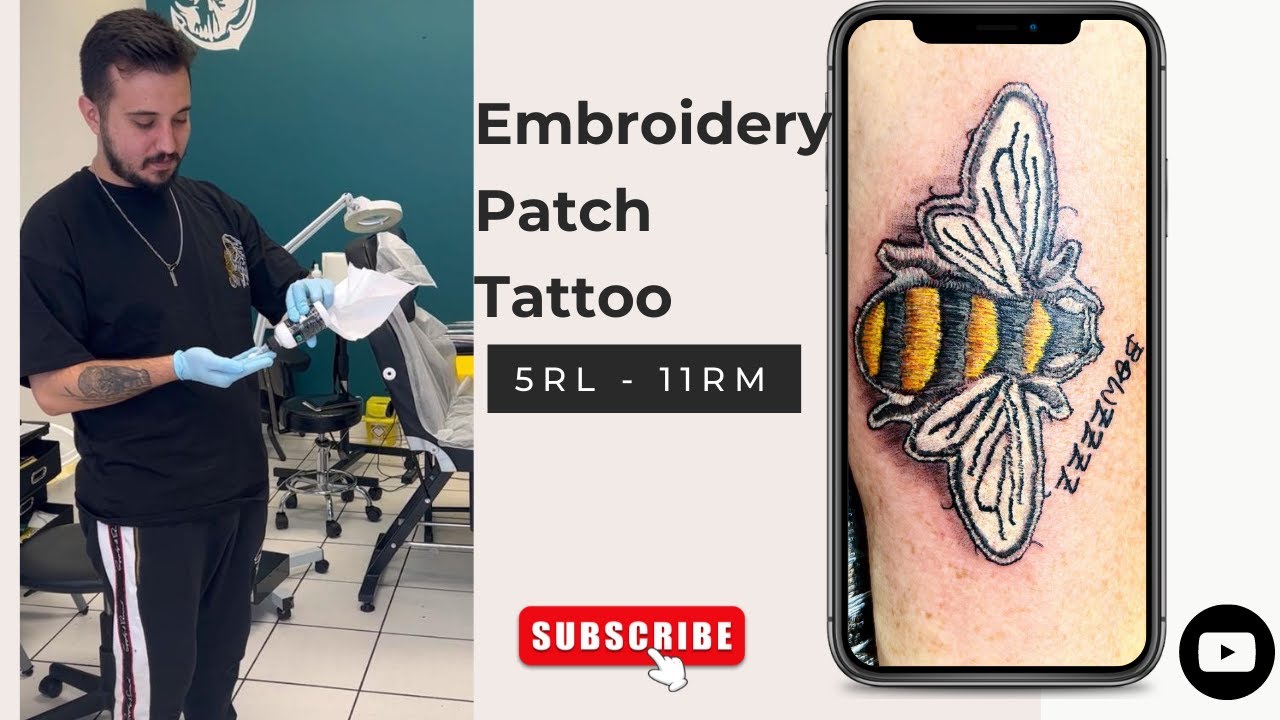 Embroidery  Patch Tattoo - Time Lapse