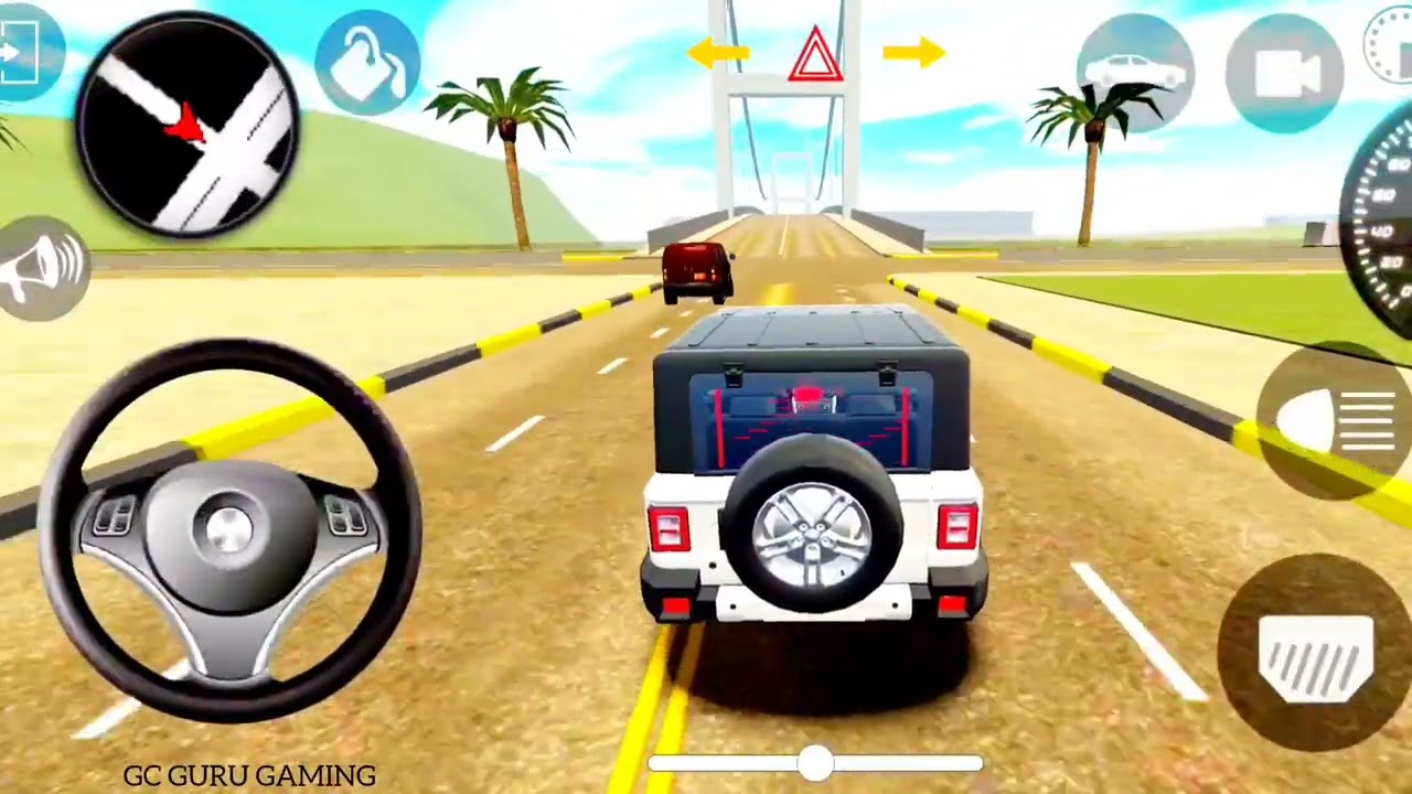 Mahindra white Colour thar game video 2025 new indian car simulator game car game video 2025
