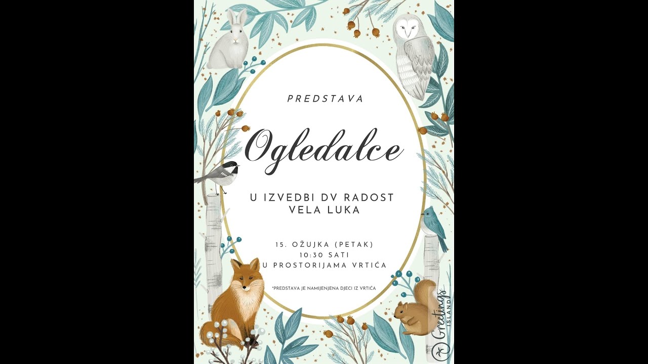 Predstavu Ogledalce (Grigor Vitez) u izvedbi DV Radost Vela Luka