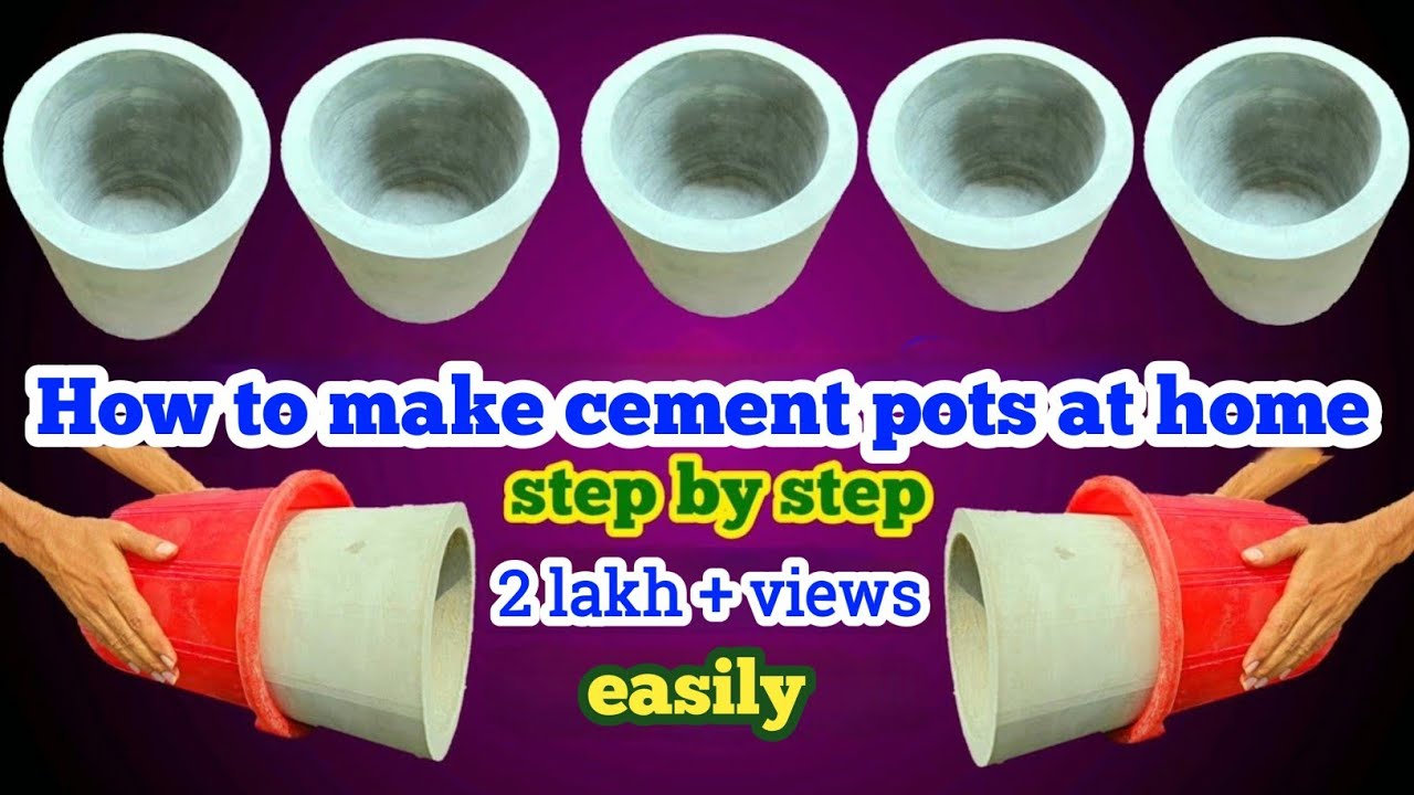 বাড়িতে সিমেন্টের টব তৈরি ll Cement pot making at home