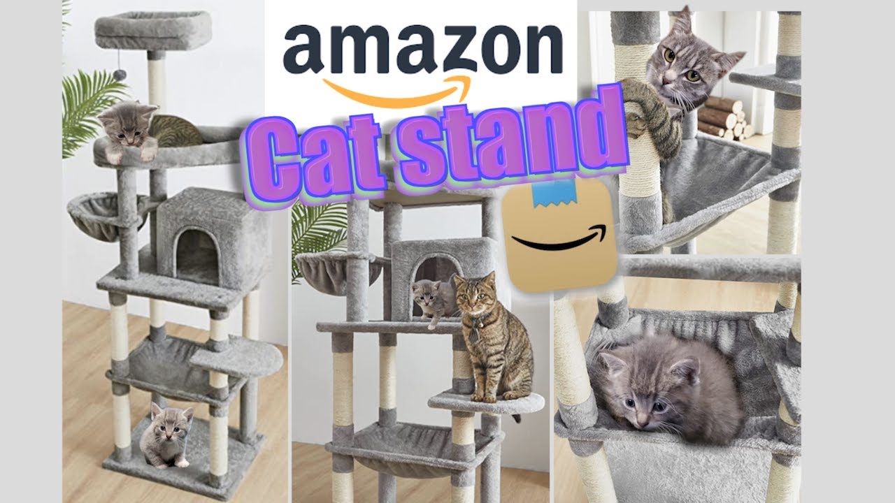 🐾 HIGH CAT STAND WITH HAMMOCKS, CONDO AND TOP PERCH FOR YOUR CATS FROM AMAZON
