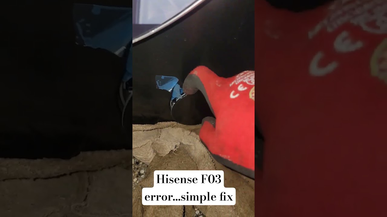 Hisense F03 error...simple fix.How to open hisence washer drain filter.#hisense #new #subscribe #fyp