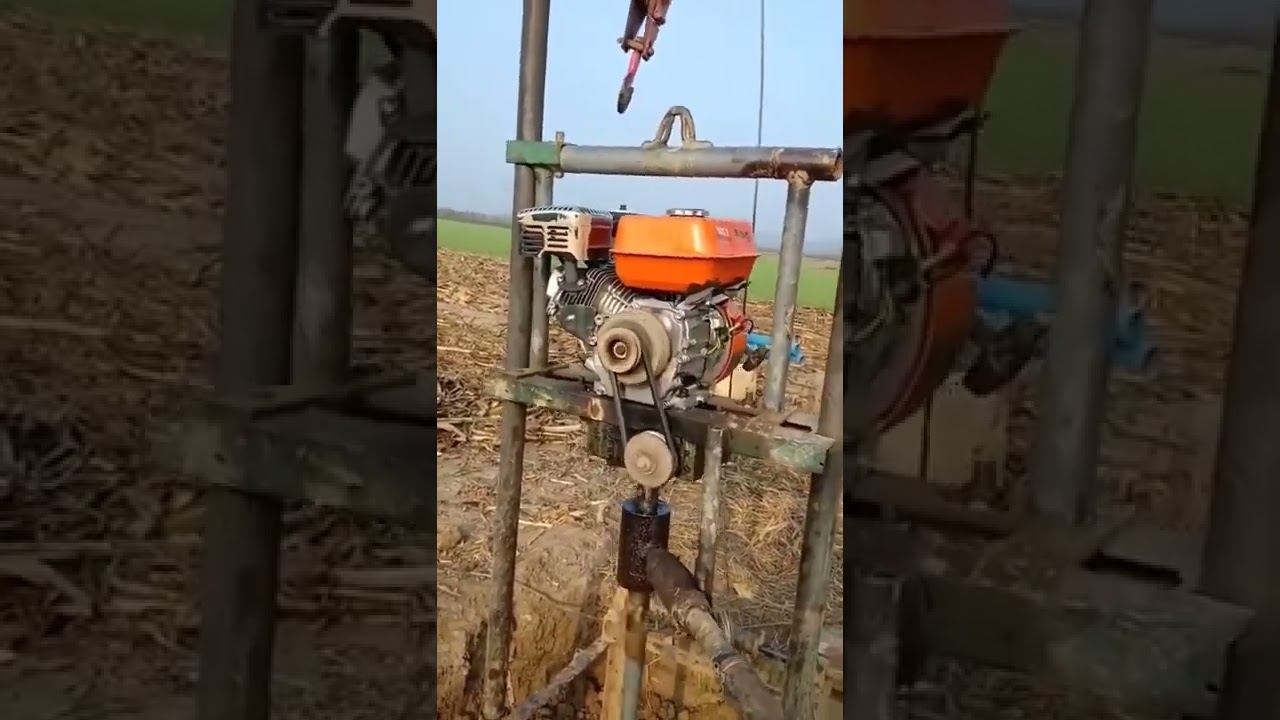 Como perforar el suelo con una maquina portatil‼️🤯