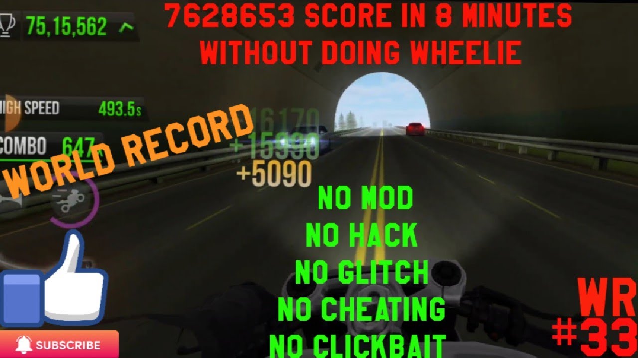 Traffic Rider AURA 7.62M Score in 8 Minutes ||WORLD RECORD #33||