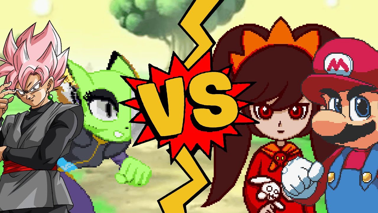 M.U.G.E.N Battles | Super Saiyan Rose Goku Black/Zamasu WildCat vs Ashley/Mario