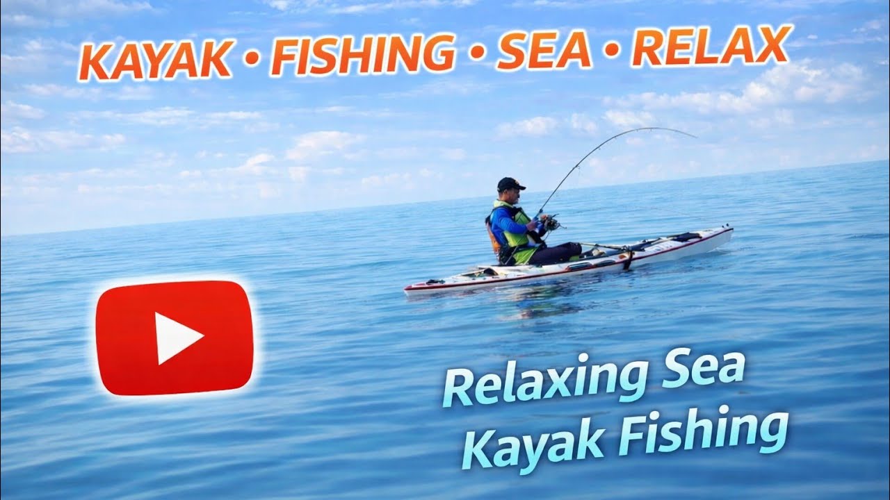 Relaxing Sea Kayak Fishing 🎣 | Calm Water & Peaceful Vibes Рыбалка на каяке средиземное море
