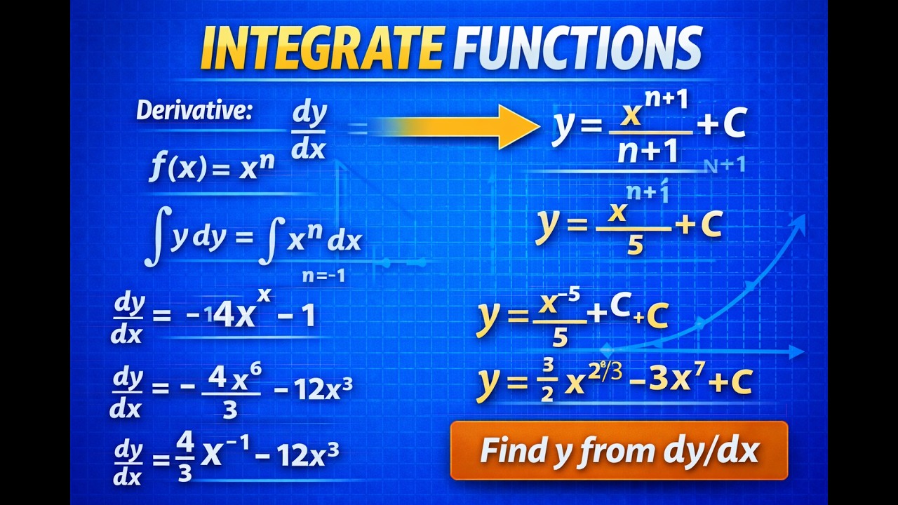 How to Find y When dy/dx Is Given | Step-by-Step Integration