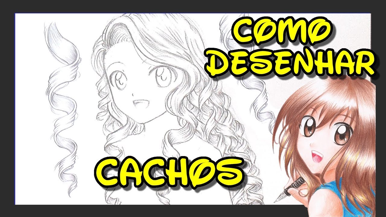 Como Desenhar Cachos (cabelo enrolado solto) 2° Parte/3
