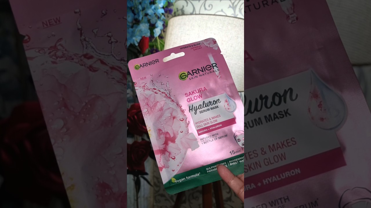 Get Glowing Skin With Garnier Sheet Mask🌸 Garnier Sakura glow #skincare #skincareroutine #shorts