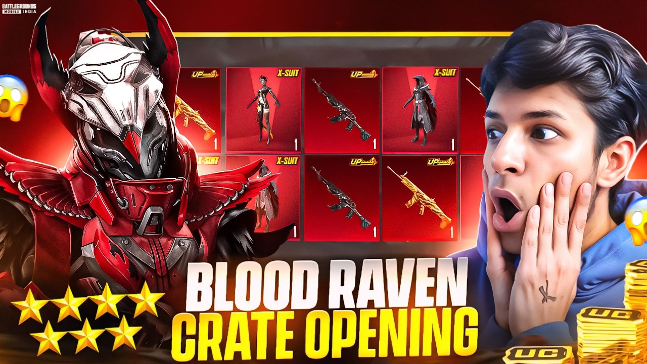 🔥100,000 UC BLOOD RAVEN XSUIT CRATE OPENING!💀