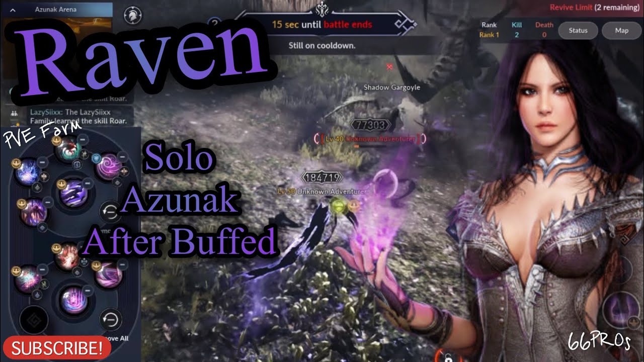 Black Desert Mobile Raven Azunak After Buffed, Insane Boss DMG ?🤔, Sry for my skill issued🤣, GGTY🔮
