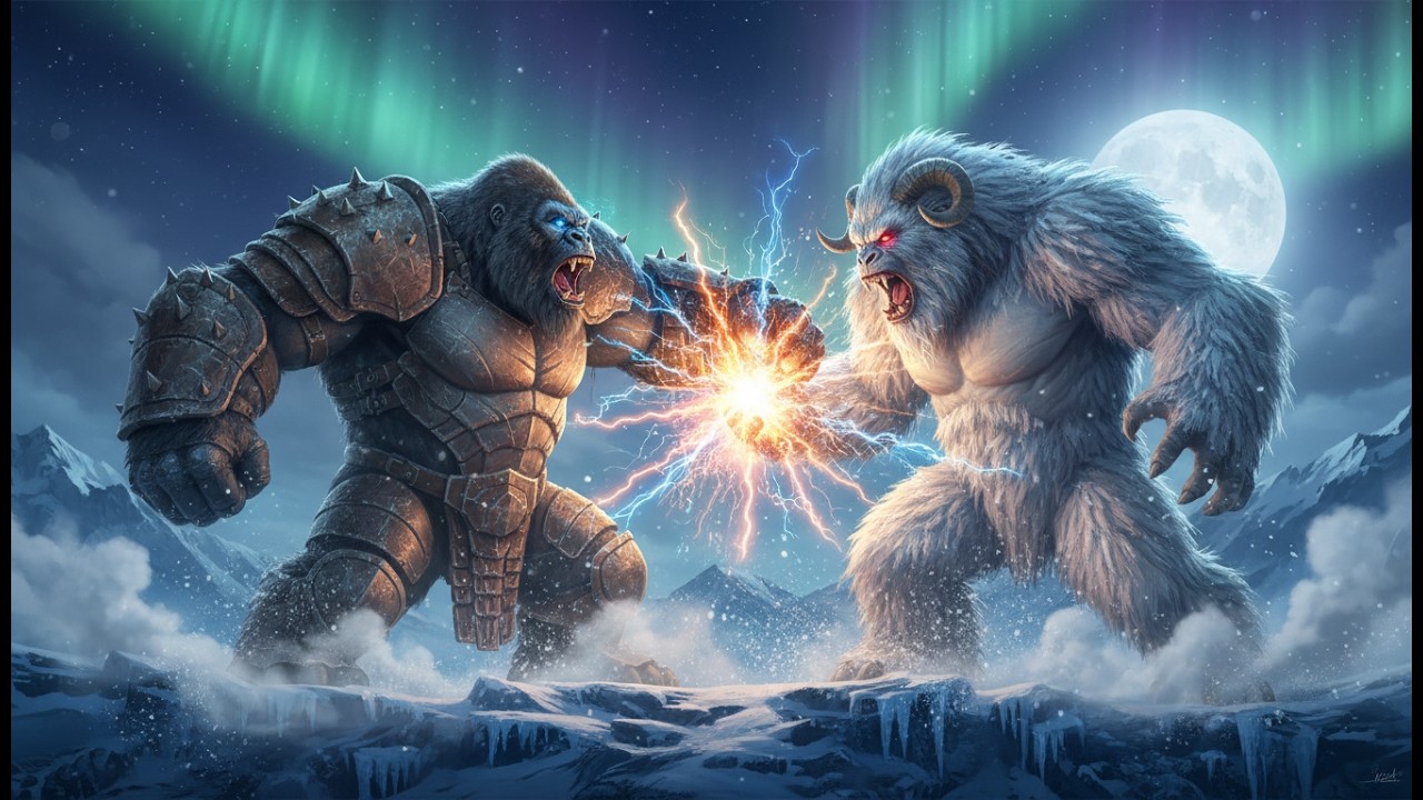 kong vs vargo the brutal frozen summit battle realistic cgi