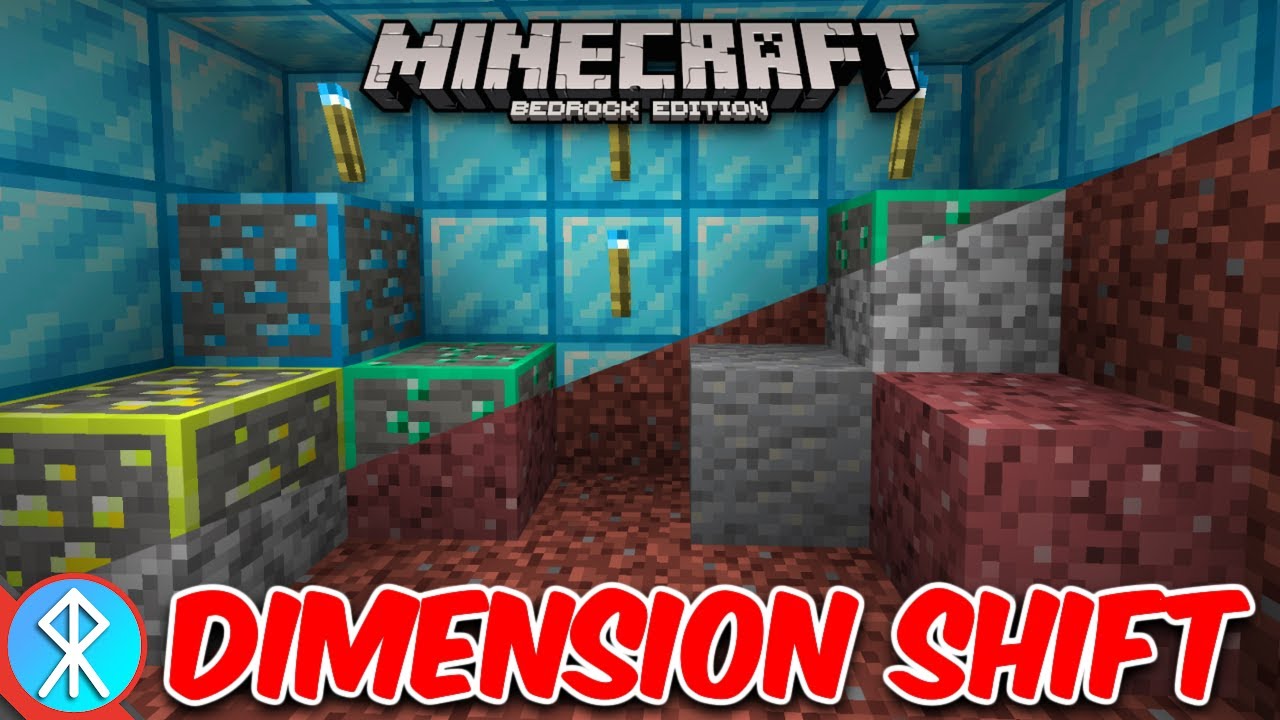 Minecraft DIMENSION SHIFT Command Tutorial (Bedrock/MCPE/Xbox)