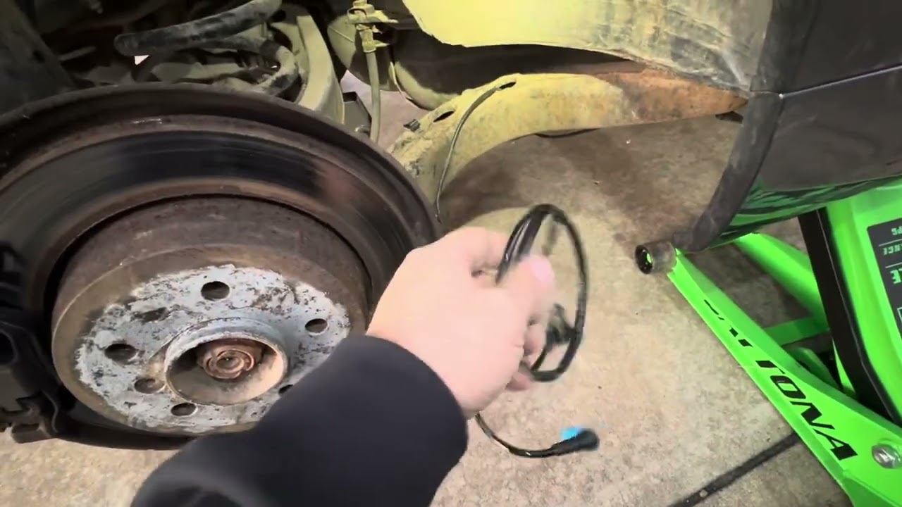 BMW E46 325xi Real wheel speed sensor replacement.