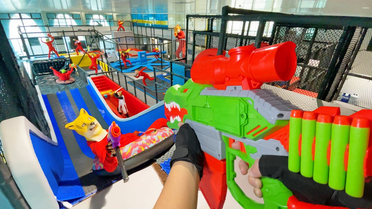Nerf War | Amusement Park Battle 26 (Nerf First Person Shooter)