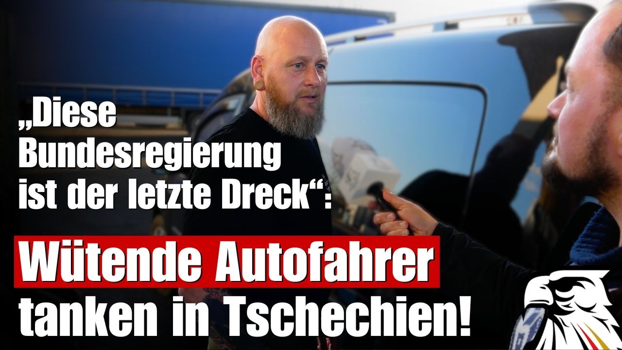 „Diese Bundesregierung ist der letzte Dreck“: Wütende Autofahrer tanken in Tschechien!
