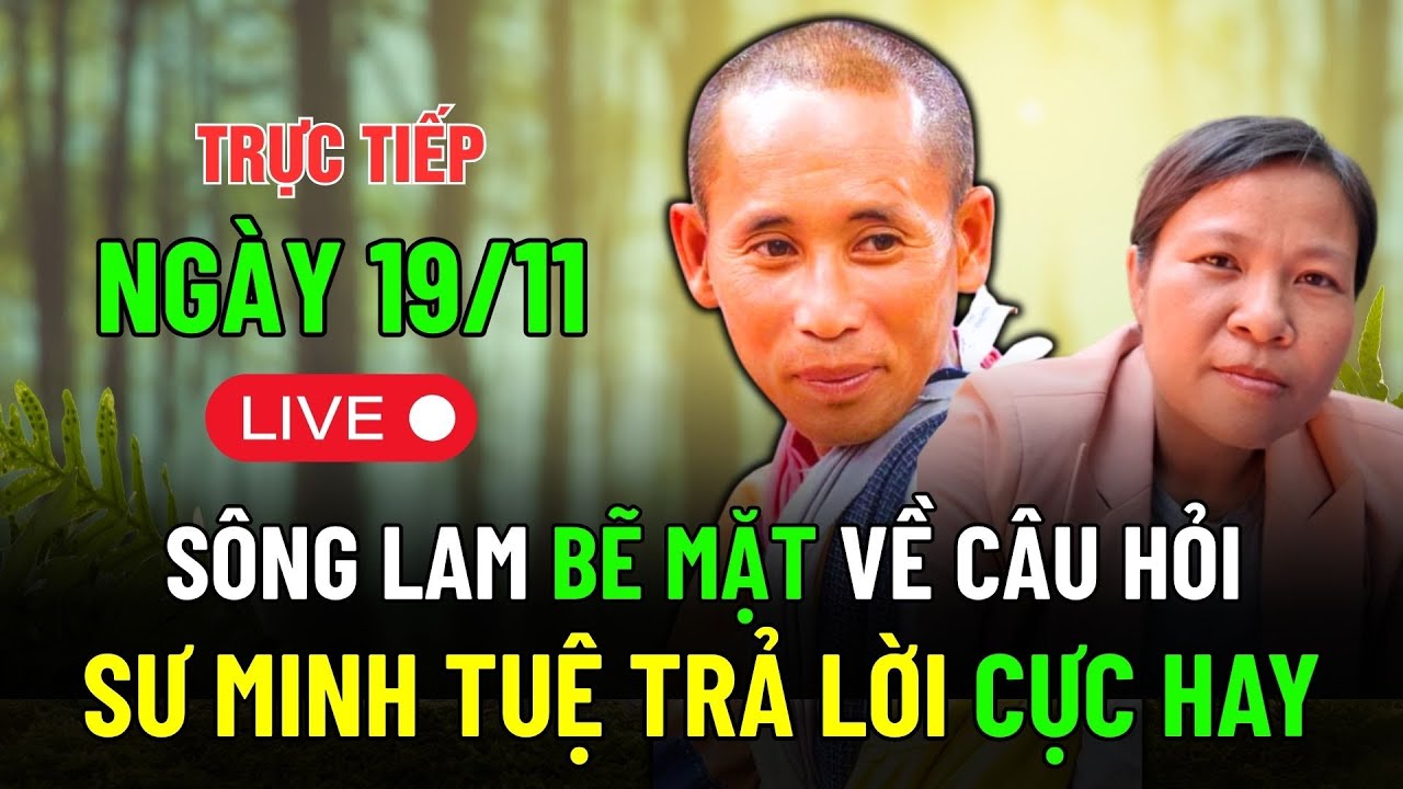 🔴 Trực Tiếp Sư Minh Tuệ Chia Sẻ Phật Pháp Sông Lam Bẽ Mặt Về Câu Hỏi #suminhtue #thichminhtue