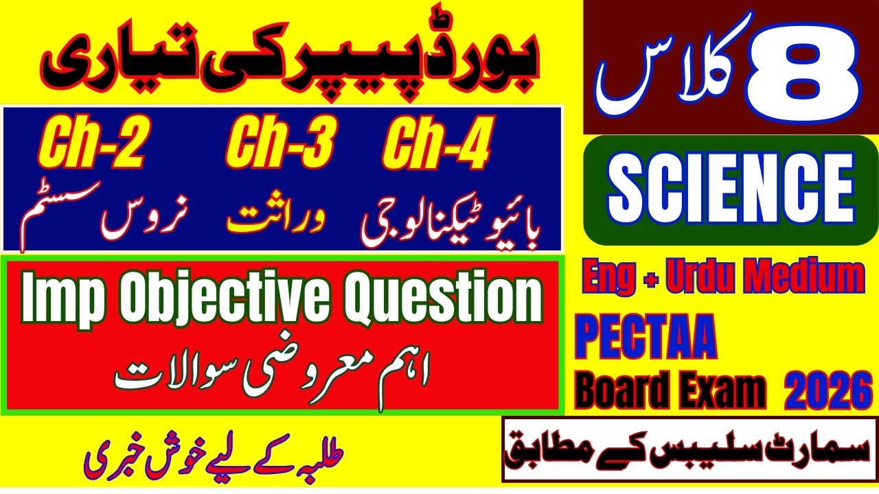 🚀 Class 8 Science Ch-2, Ch 3  & Ch 4 | Imp MCQs | Board Exam 2026 Preparation | Must Watch!