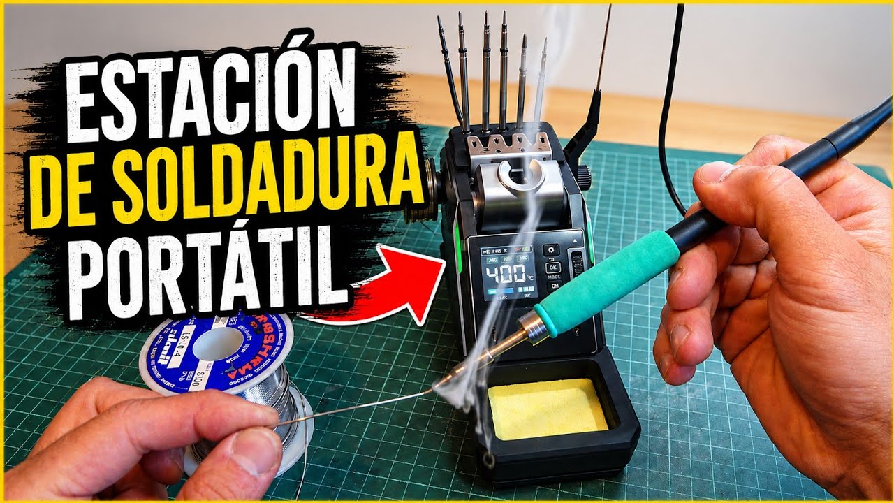 FNIRSI DWS-P2 - ESTACION de SOLDADURA PORTATIL de 100W con BATERIA INCORPORADA
