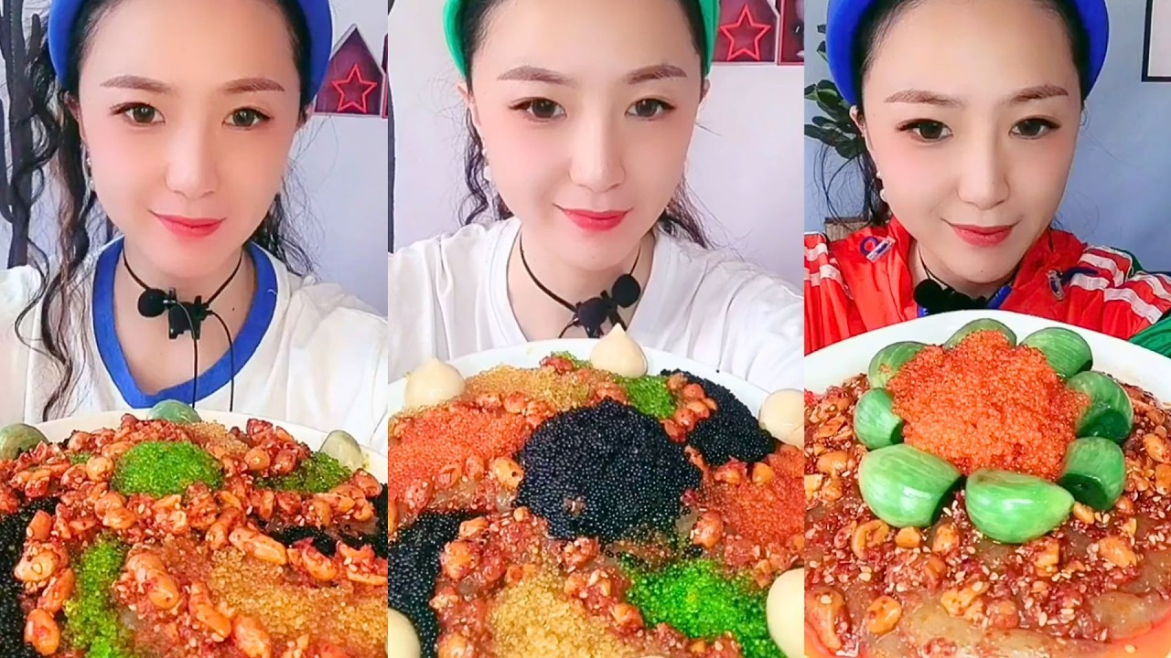 Satisfying Eating Sounds with Colorful ASMR Crunchy Mukbang Compilation #246