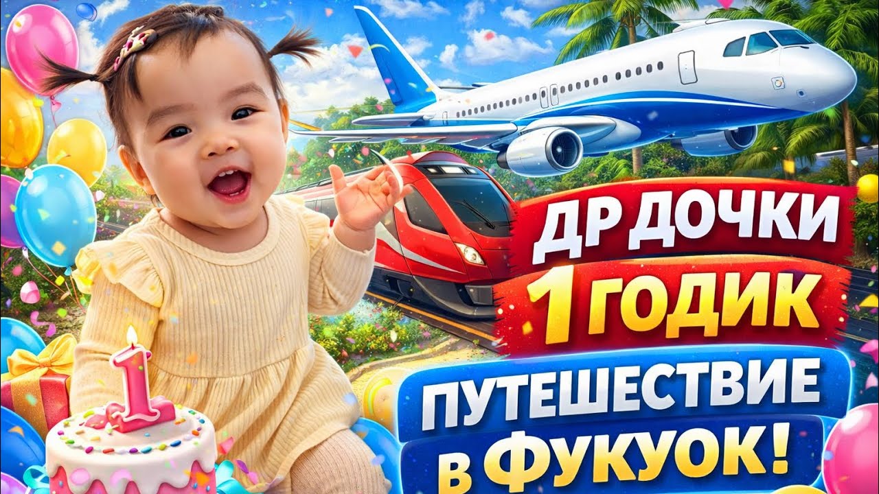 Недельный VLOG. Годик доче и поезда на Фукуок) Дети где?