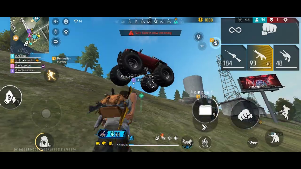 Team mate is hacker lavel game play but not a Booyah 🔥🔥
