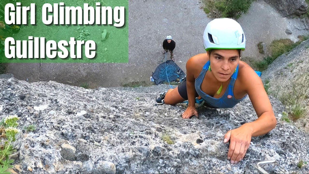 Wonderful Rock Climbing around amazing Guillestre in France, Girls first time 4K