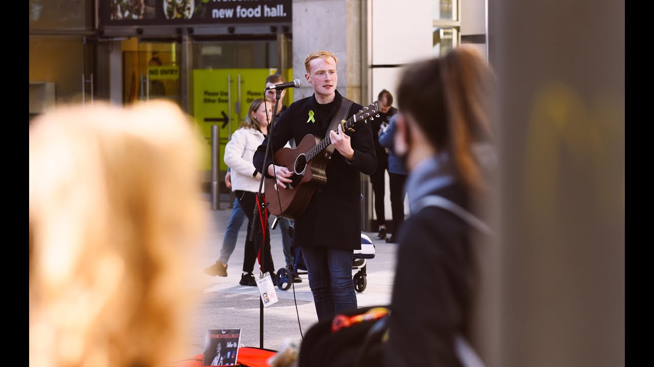 Hozier stops to Support Busker Martin McDonnell
