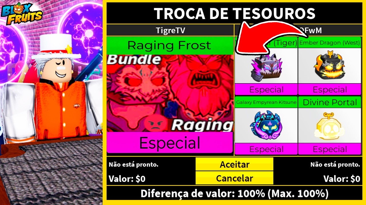O QUE AS PESSOAS OFERECEM NO BUNDLE RAGING FROST 24H ANTES DA ATUALIZAÇÃO DO BLOX FRUITS!!