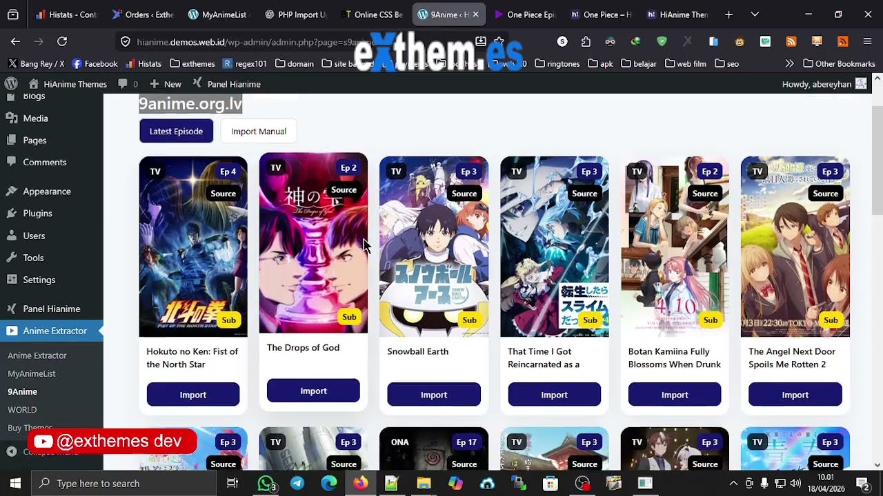 HiAnime Theme Setup Guide &ndash; Anime Streaming Website Tutorial