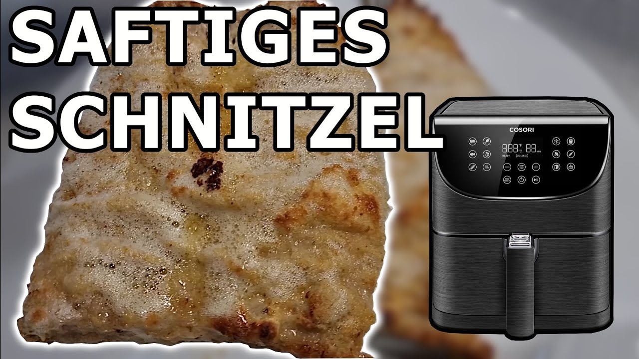 Ja es geht! Lecker saftiges paniertes Schweineschnitzel - aus der Heißluftfritteuse von COSORI