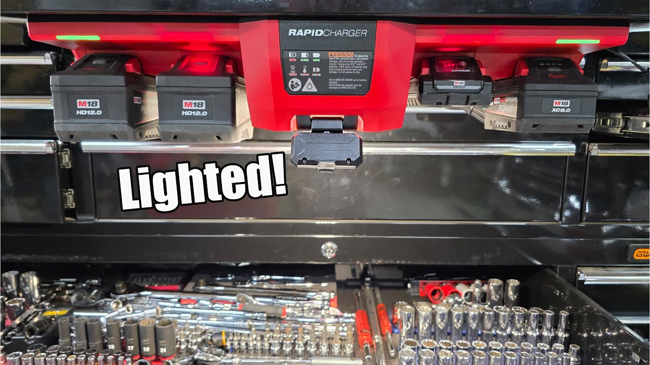 Зарядное устройство Milwaukee M18 и M12 Gangbox Rapid 48-59-1804 #milwaukeetool