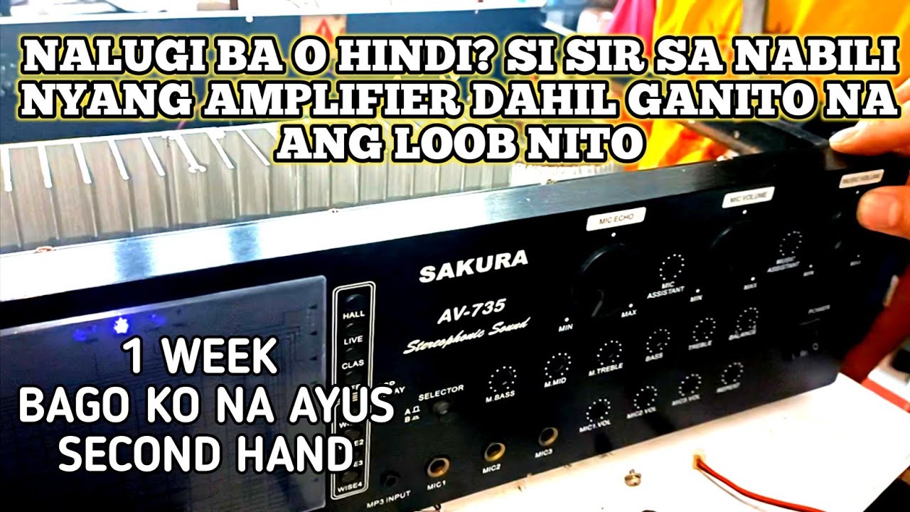 Maganda pa sana amplifier nato pati na board nya piro but ganito na