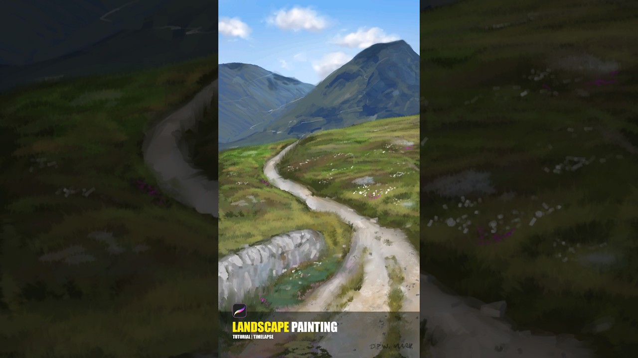 #landscapepainting #digitalart #procreate #ipad #timelapse #mountains #tutorial #art&nbsp;