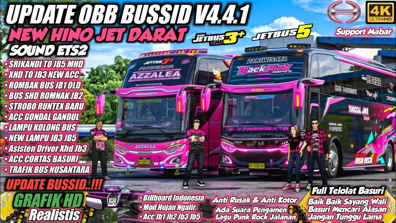 UPDATE BUSSID !! OBB BUSSID V4.4.1 HINO JET DARAT SUOS | NEW ACC BUS GRAFIK HD 4K | Bus Simulator Id