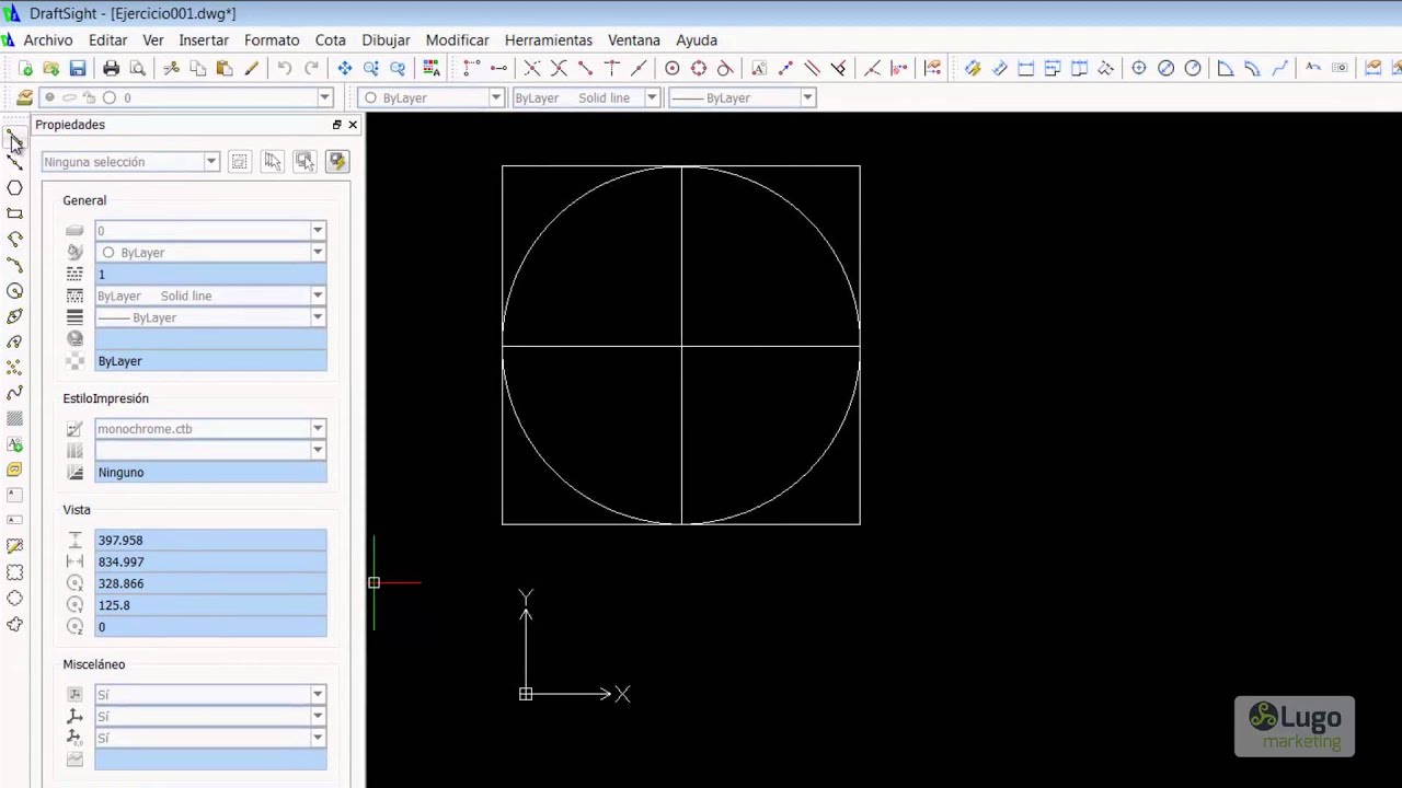 Curso de DraftSight: Ejercicio 001