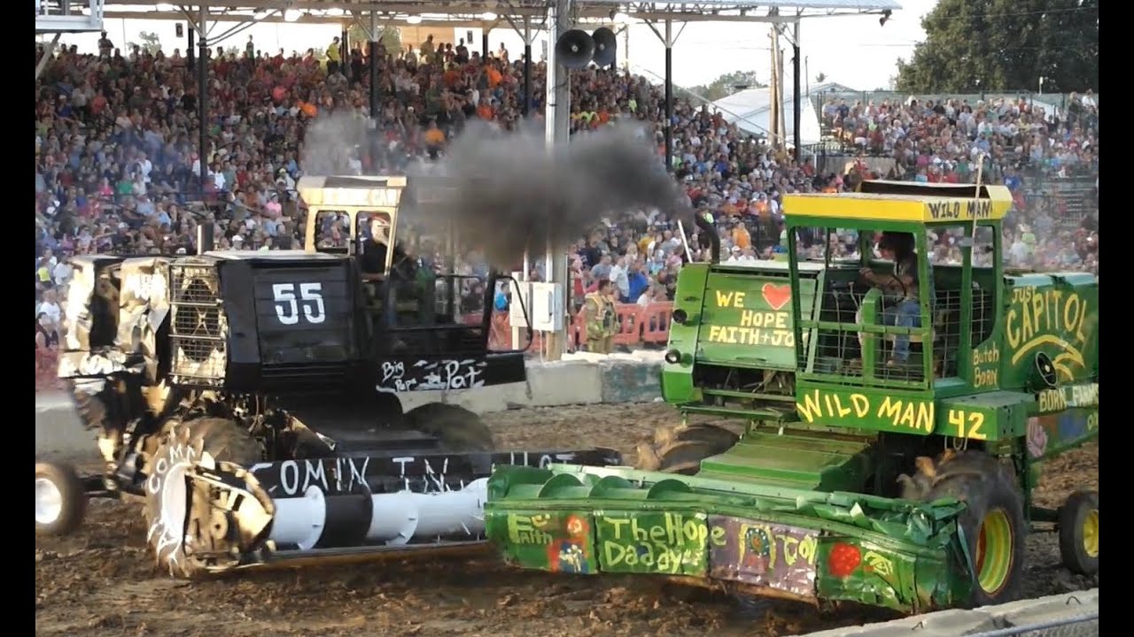 2014 Lorain County Fair Demolition Derby Heat 3 Heavyweight Combines
