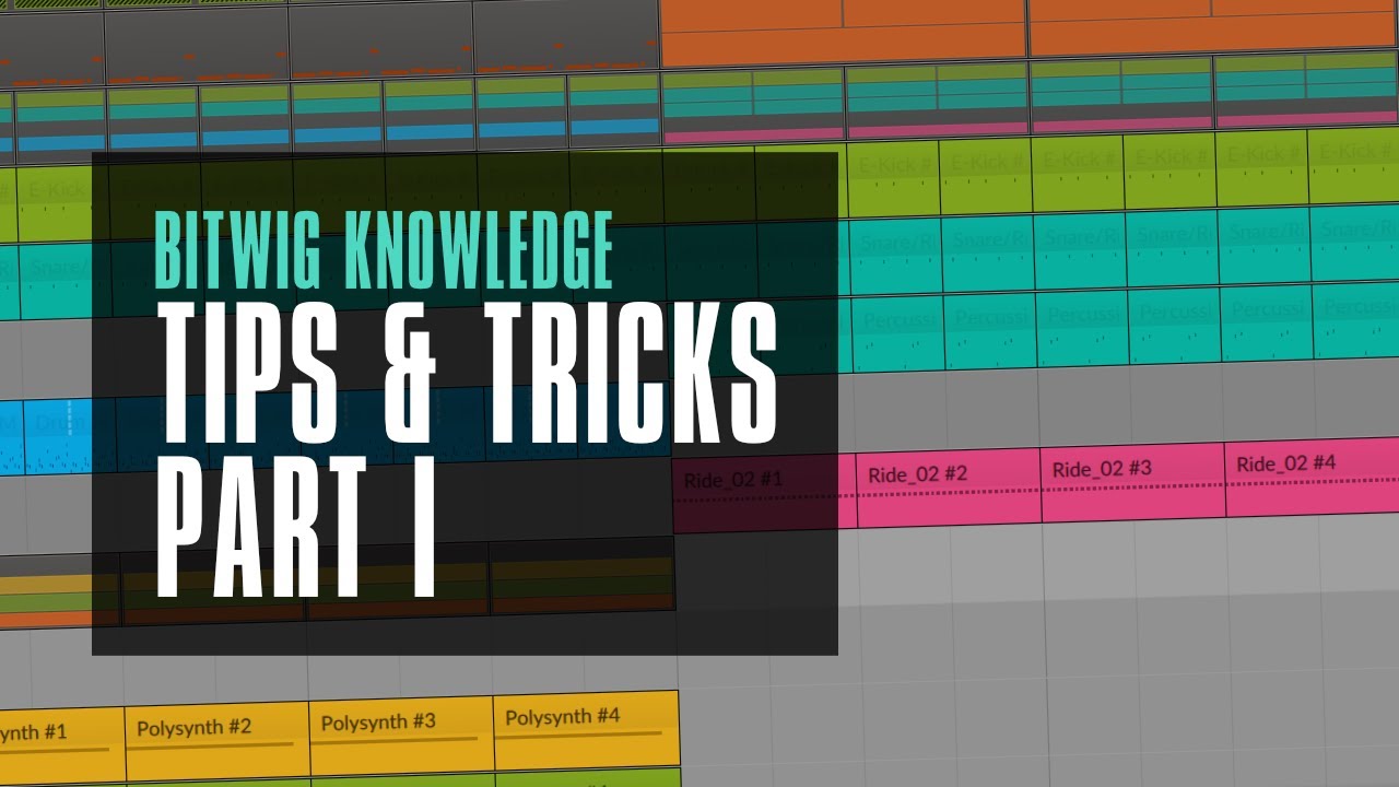 Bitwig TIPS & TRICKS 1 -  This is why we all love Bitwig Studio