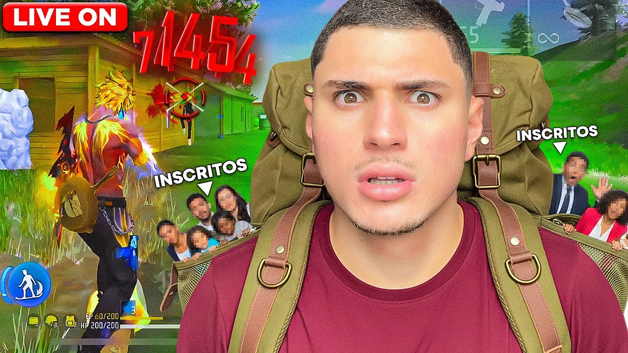 LIVE ON🔴 EM BUSCA DO RECORD DE KILLS NO MOBILE!🔥 FREE FIRE AO VIVO! JACKsx FF
