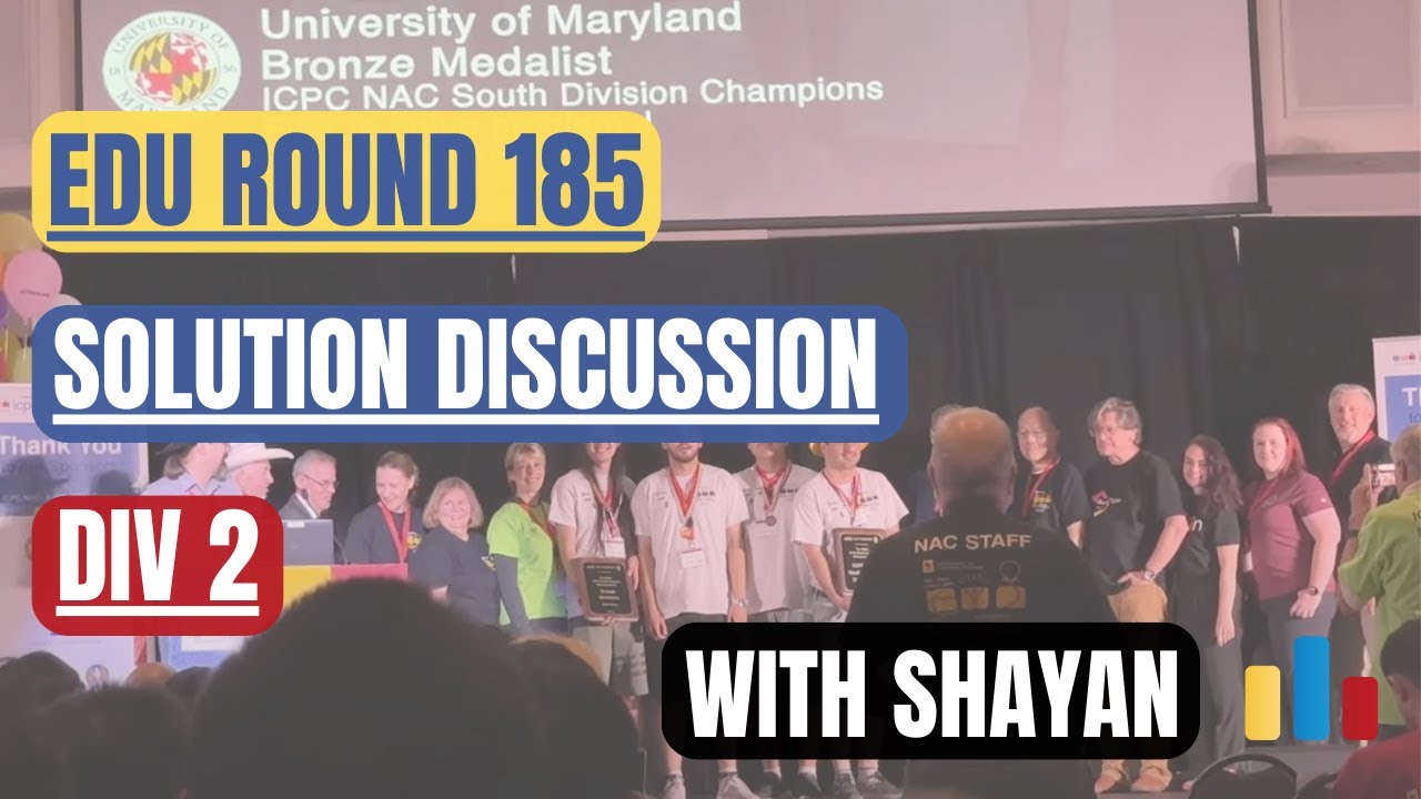 Codeforces Educational Round 185 (Div 2)  &mdash; Solution Discussion