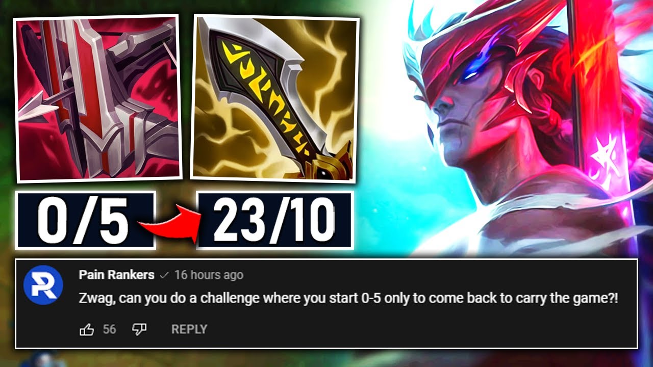 I started 0-5 on Yone just to show you a comeback (YouTube Comment Made Me Do This)