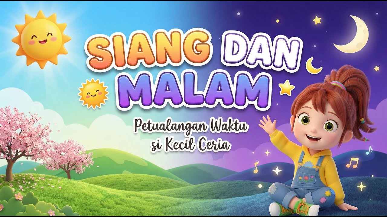Siang dan Malam 🌞🌙 | Lagu Edukasi Anak