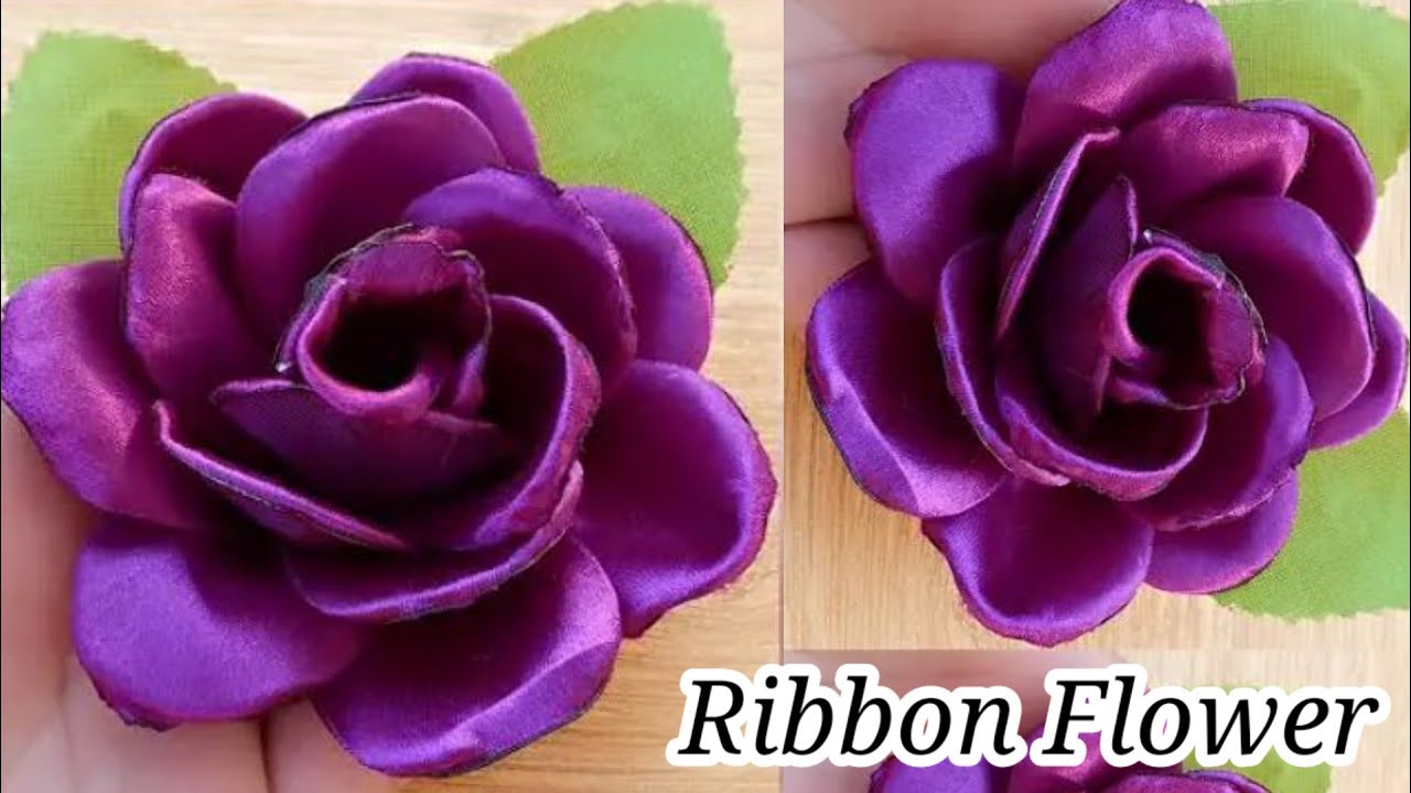 Diy:satin ribbon flower//kanzashi ribbon craft tutorial//diy project