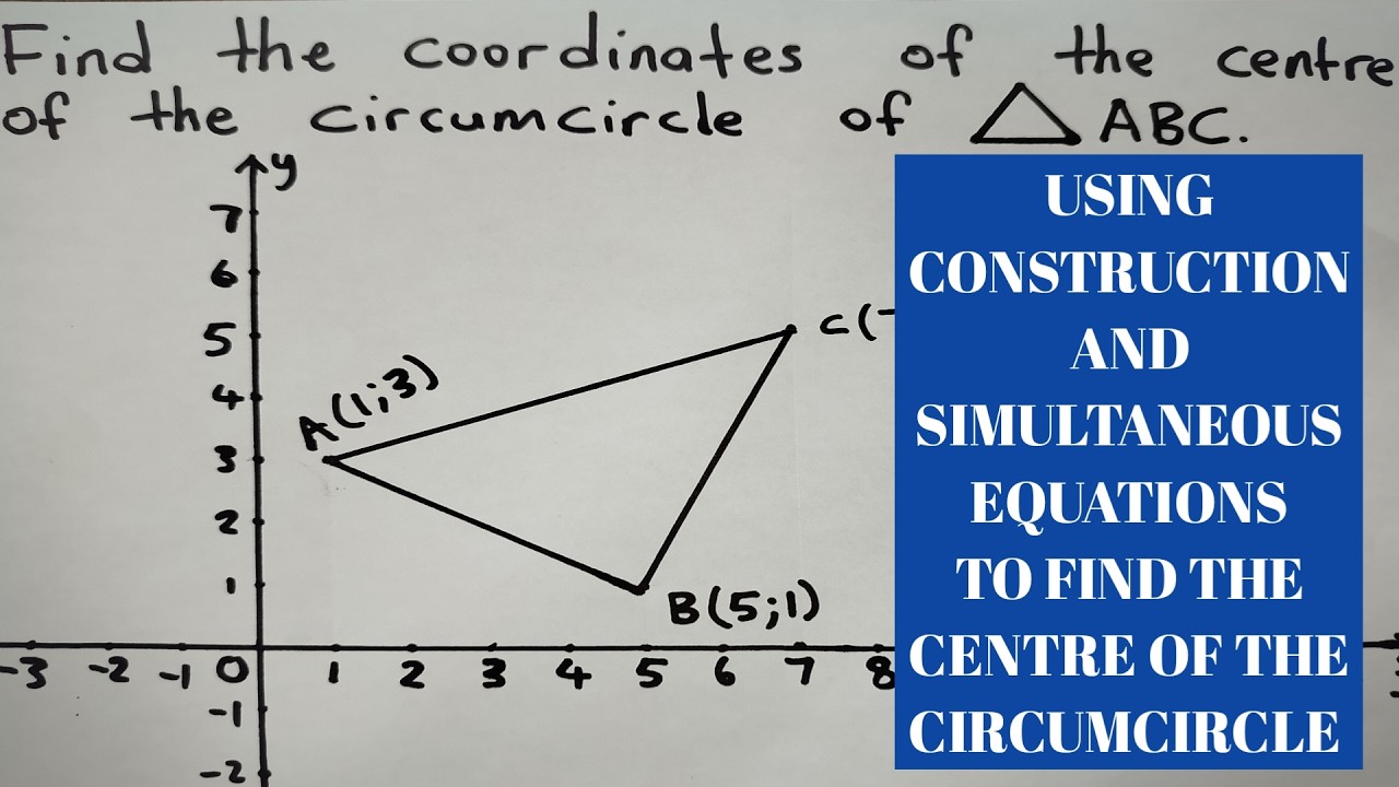 How to Find the Centre of a Circle: Using Perpendicular Bisectors & Simultaneous Equations