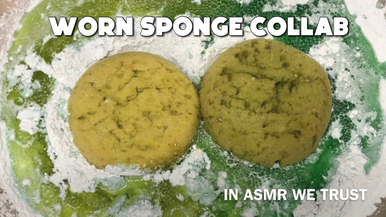 ASMR✨Comet x Dish Soap Overload✨Worn Out Sponge Collab