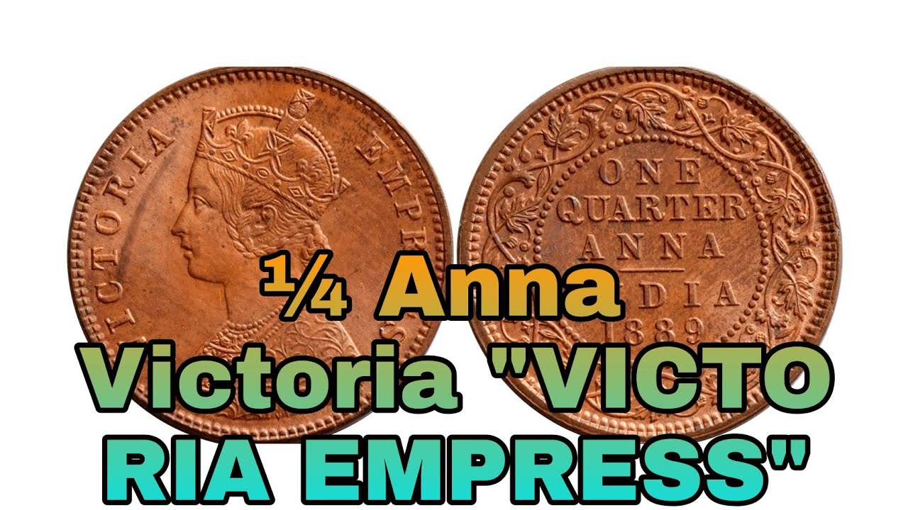 Copper One Quarter Anna of Victoria Empress of Calcutta Mint of1896.NUMISMATIST_ HISTORY LOVER