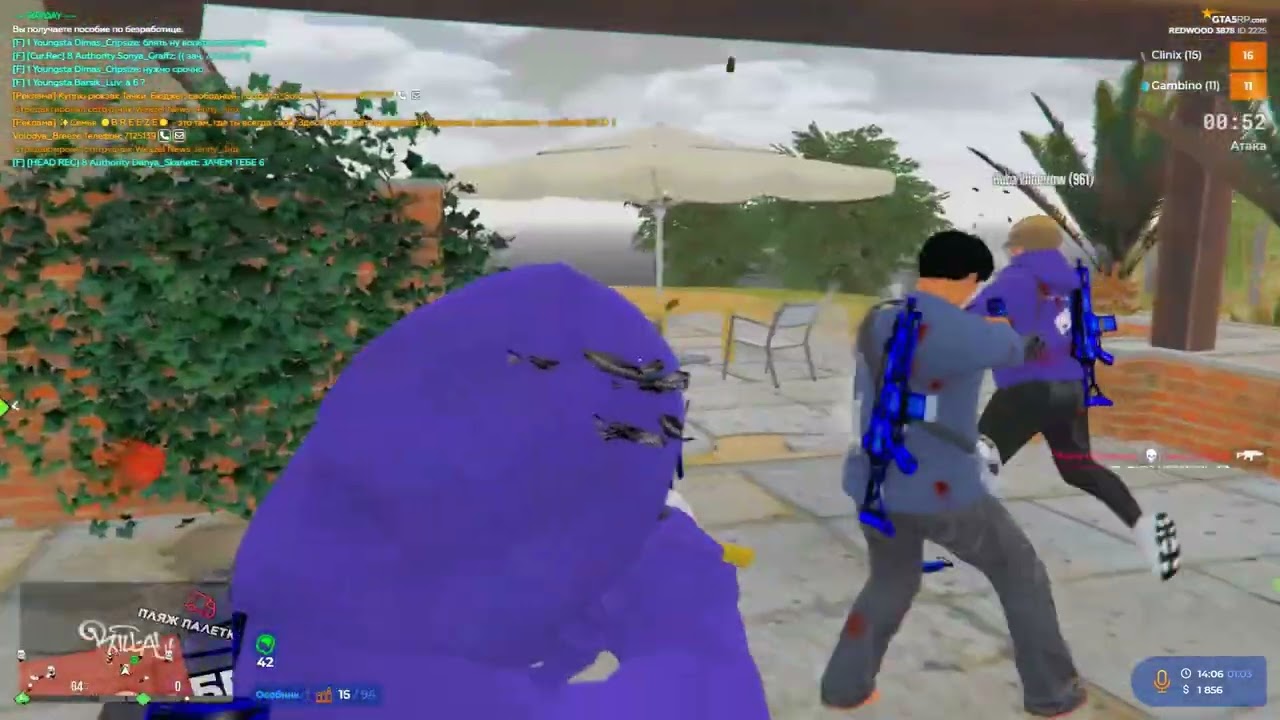 Новичек зашел в теру в игре @GTA5RP