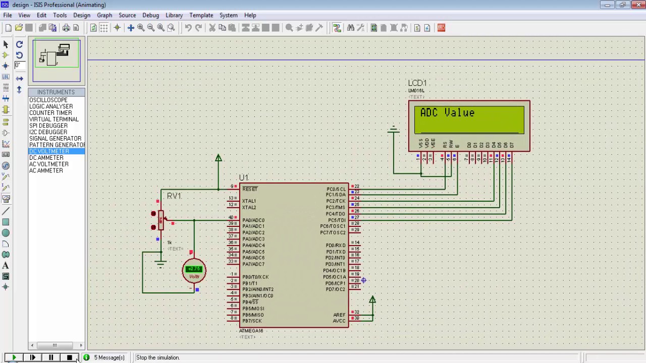 Atmega16 Tutorial 9   ADC & ADC Library